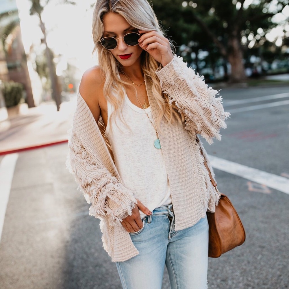 Fringed Sweater Coat - Picture 6 of 6